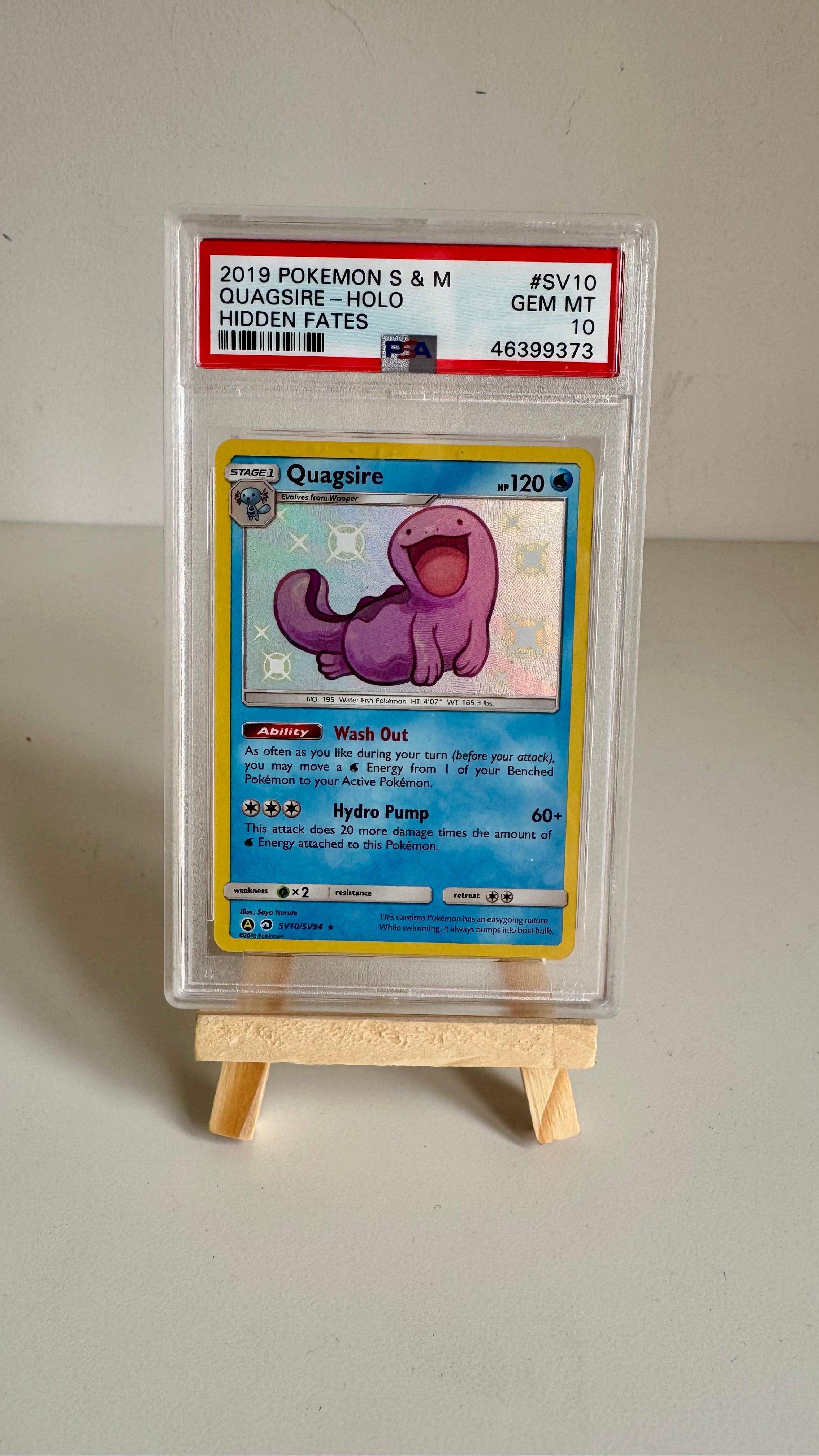 Quagsire #SV10/SV94 - Hidden Fates Shiny Vault - PSA 10 GEM MINT - 2019 Pokémon