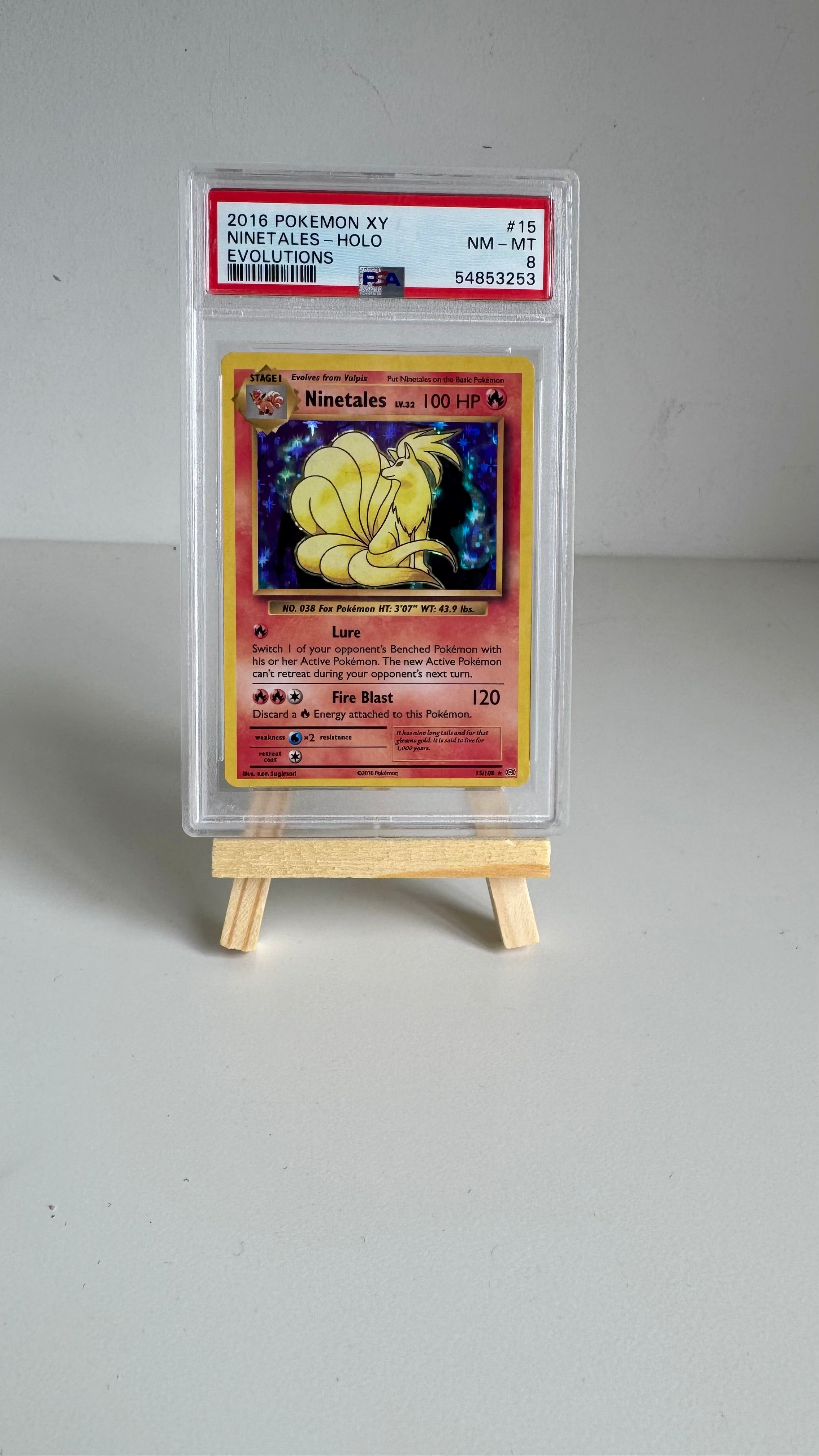 Ninetales #15/108 - XY Evolutions Holo - PSA 8 NM-MT - 2016 Pokémon