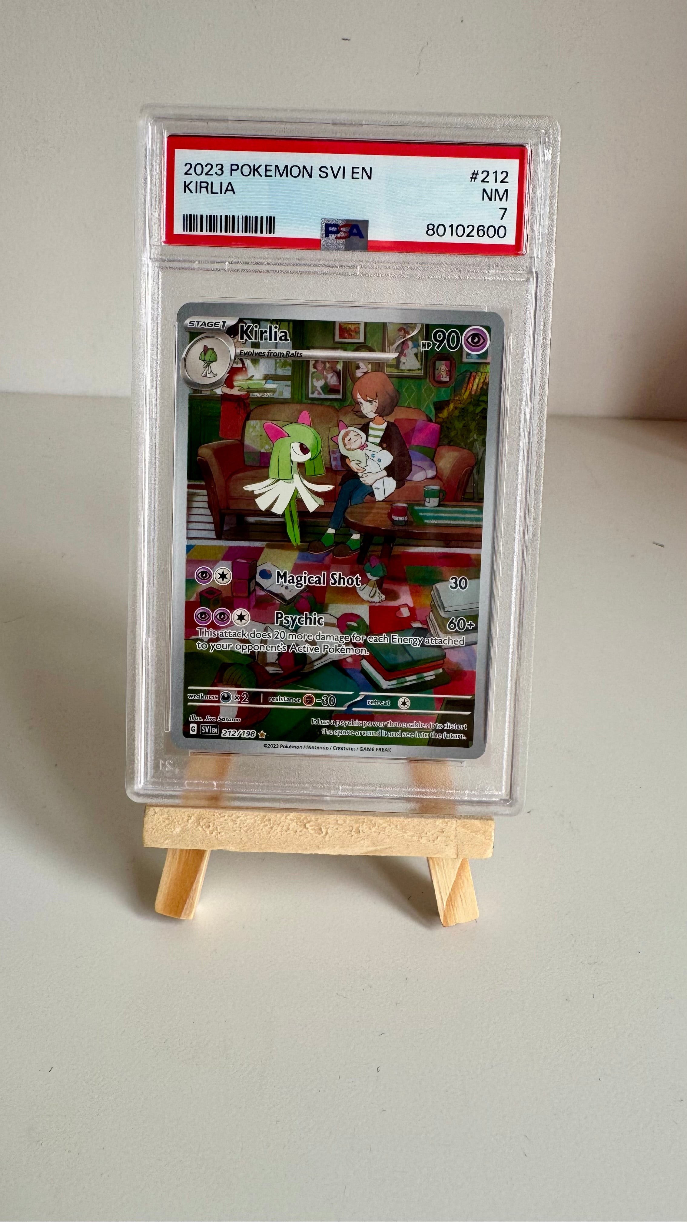 Kirlia #212/198 - SVI Illustration Rare - PSA 7 NM - 2023 Pokémon