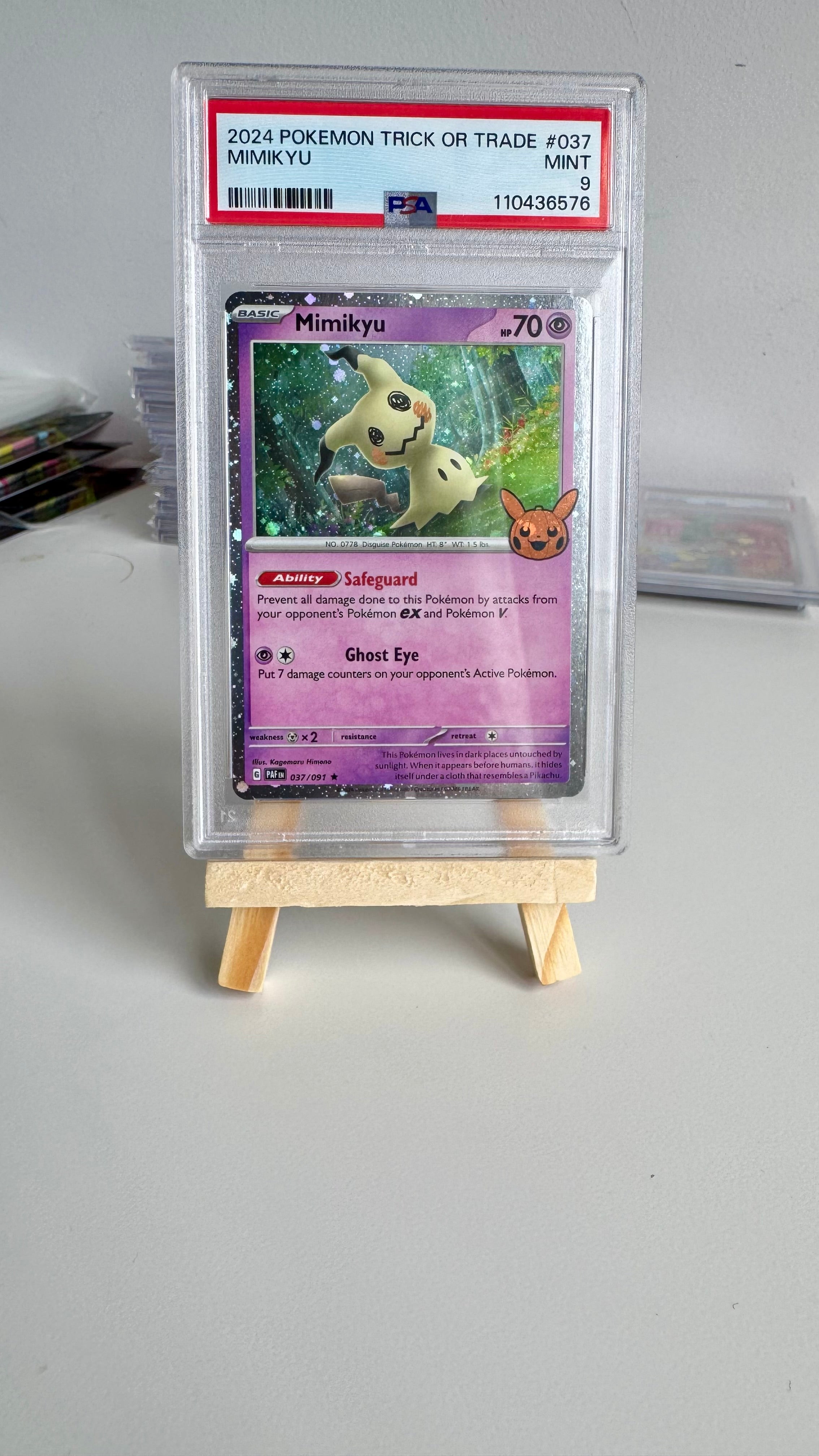 Mimikyu #037 - Trick or Trade 2024 - PSA 9 MINT - Pokémon