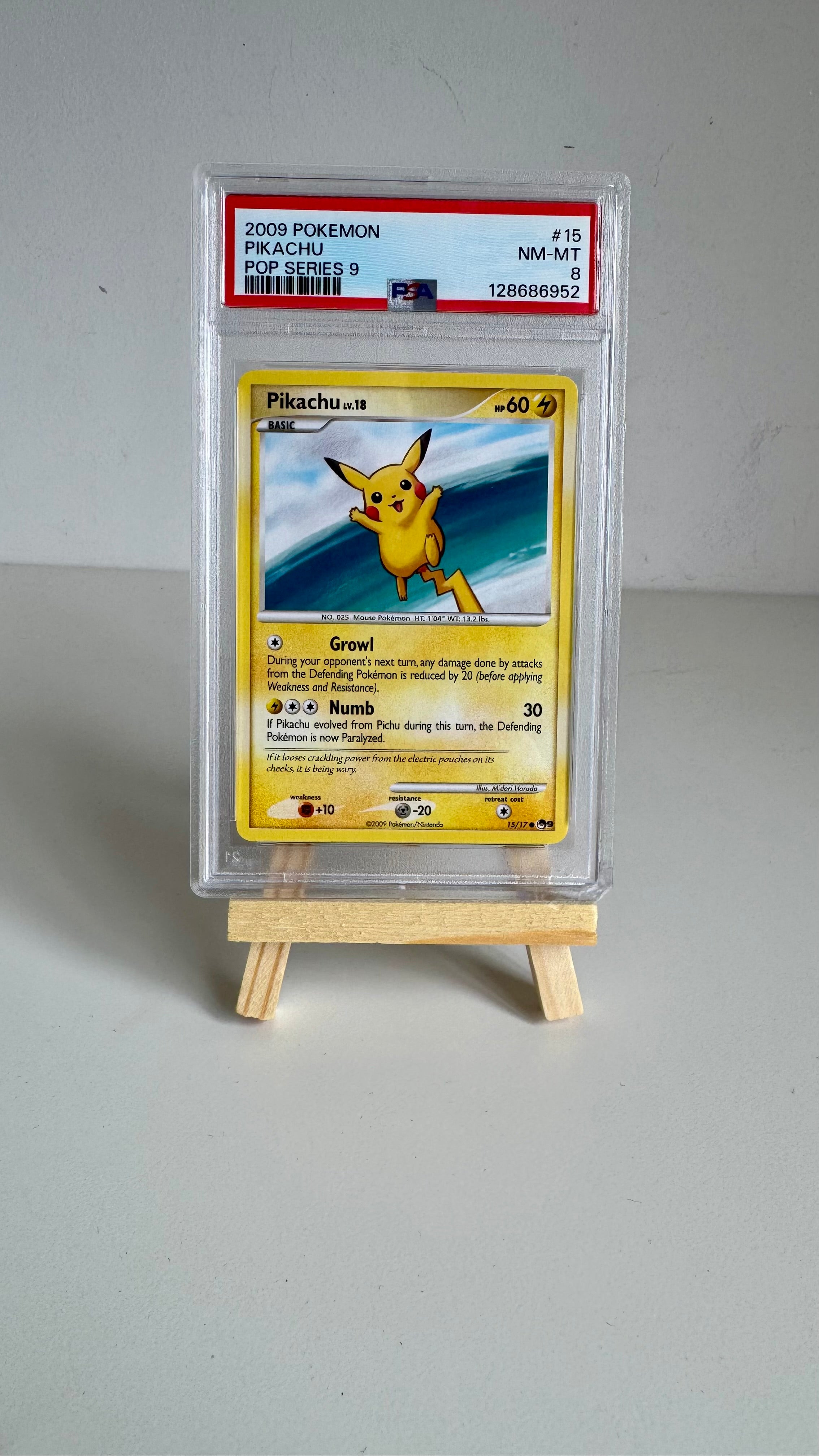 Pikachu #15/17 - POP Series 9 - PSA 8 NM-MT - 2009 Pokémon