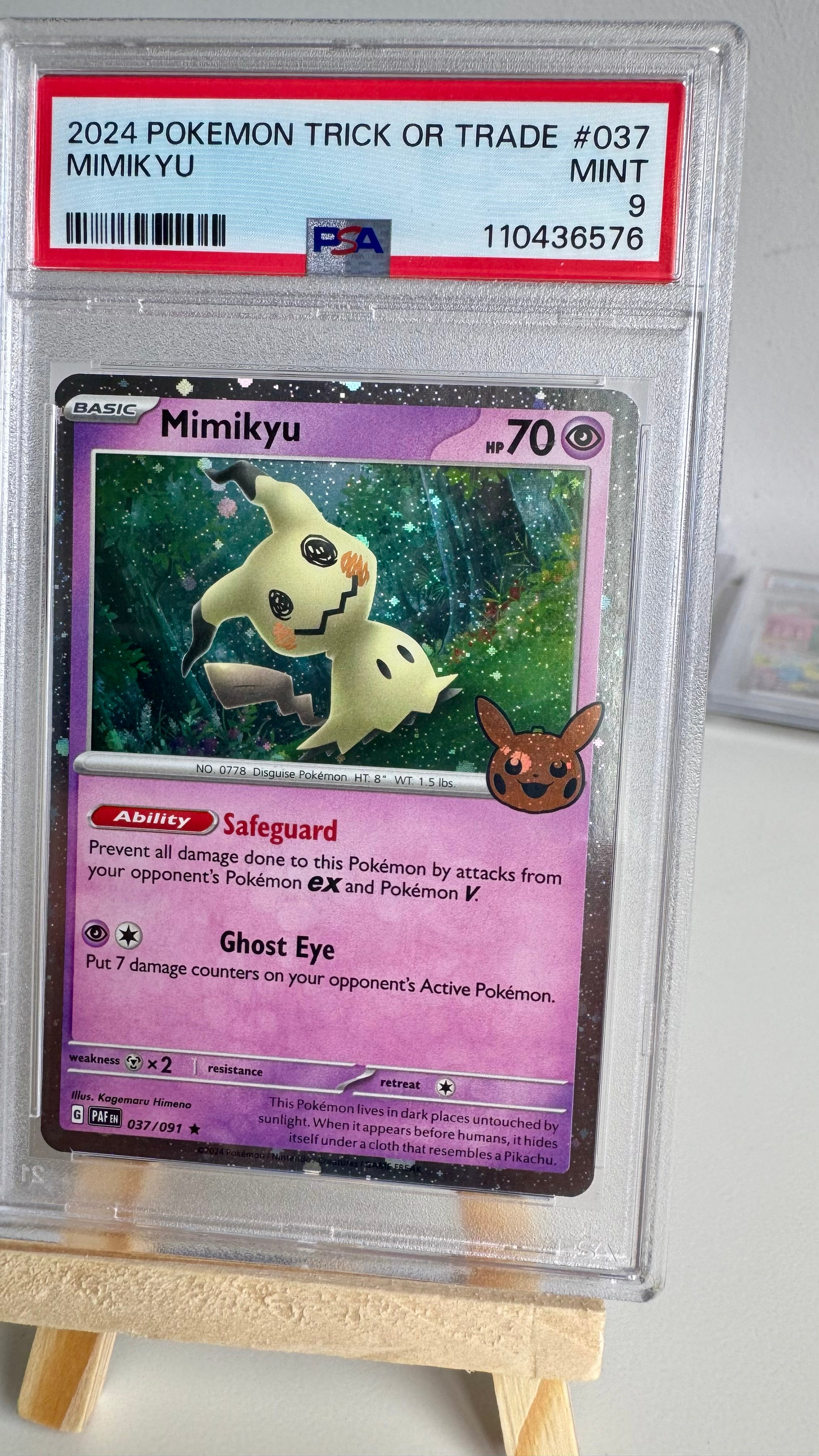 Mimikyu #037 - Trick or Trade 2024 - PSA 9 MINT - Pokémon