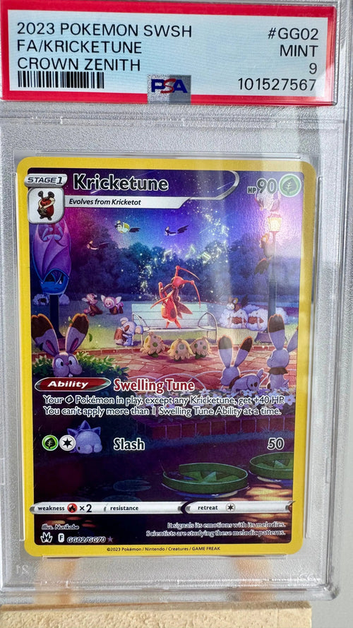Kricketune #GG02 - Crown Zenith Galarian Gallery - PSA 9 MINT - 2023 Pokémon